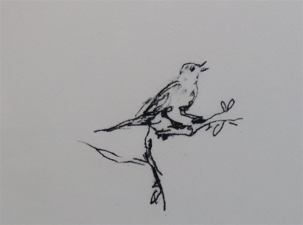 § Tracy Emin (1963-) Small and beautiful overall 12 x 13in.